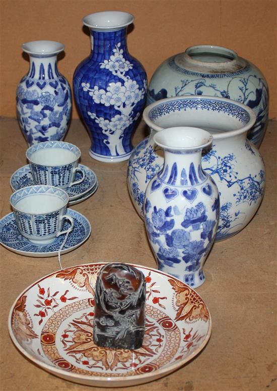 Group of Chinese blue & white ceramics